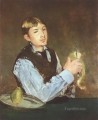 Un joven pelando una pera Eduard Manet